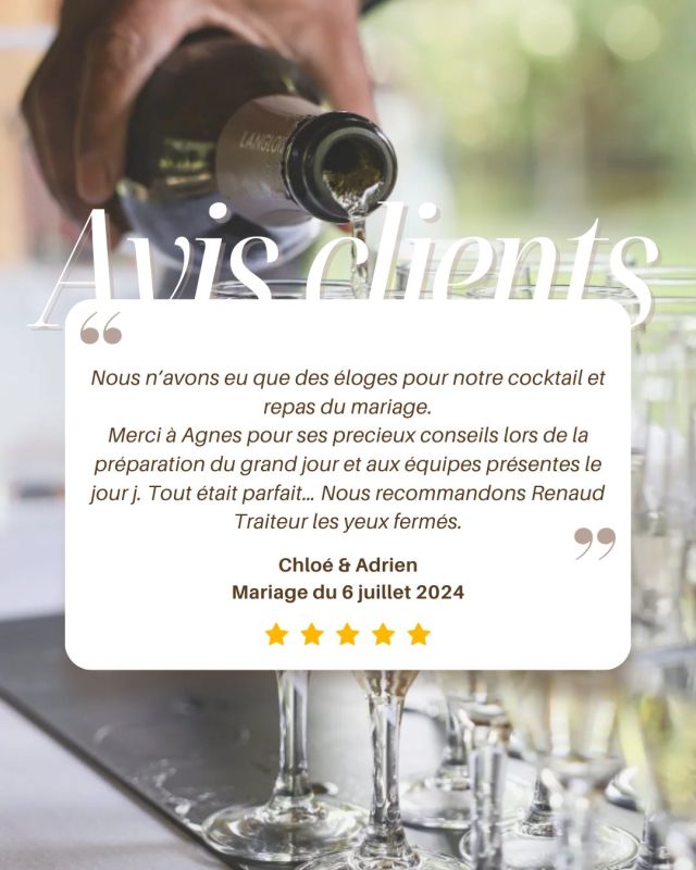 🕊️ Merci à Chloé et Adrien pour ce beau message. Nous avons été ravis d'être à vos côtés pour célébrer ce merveilleux moment 🕊️

Les Traiteurs de France
#traiteursdefrance #renaudtraiteur #traiteurmariage #avisclient #mariage #oui #wedding #bridetobe #organisationmariage #love