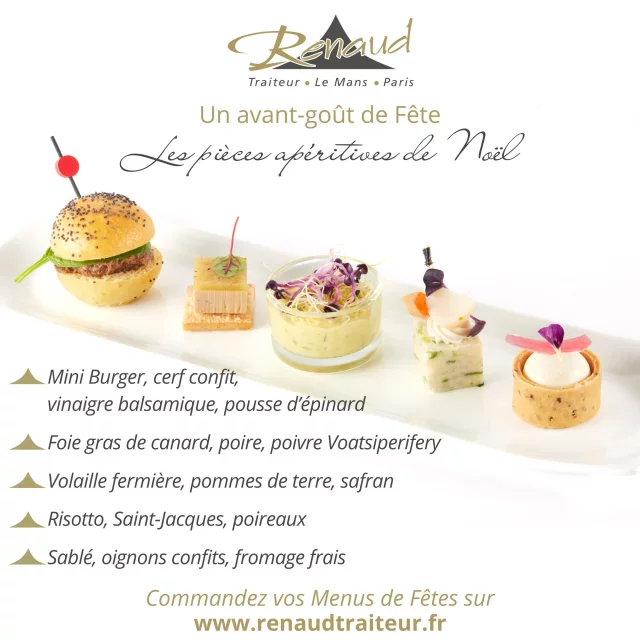 ❄️ Démarrez vos festivités avec raffinement et gourmandise grâce à nos pièces apéritives de Noël, et mariez le plaisir des yeux à celui du palais. ❄️

Commandez en ligne sur https://fetes.renaudtraiteur.fr

5% de remise pour toute commande passée jusqu'au 1er décembre avec le code promo JANTICIPE

@les_traiteurs_de_france 
#renaudtraiteur #traiteursdefrance #noël #menudefetes #menudenoel #christmasfood #traiteurnoel